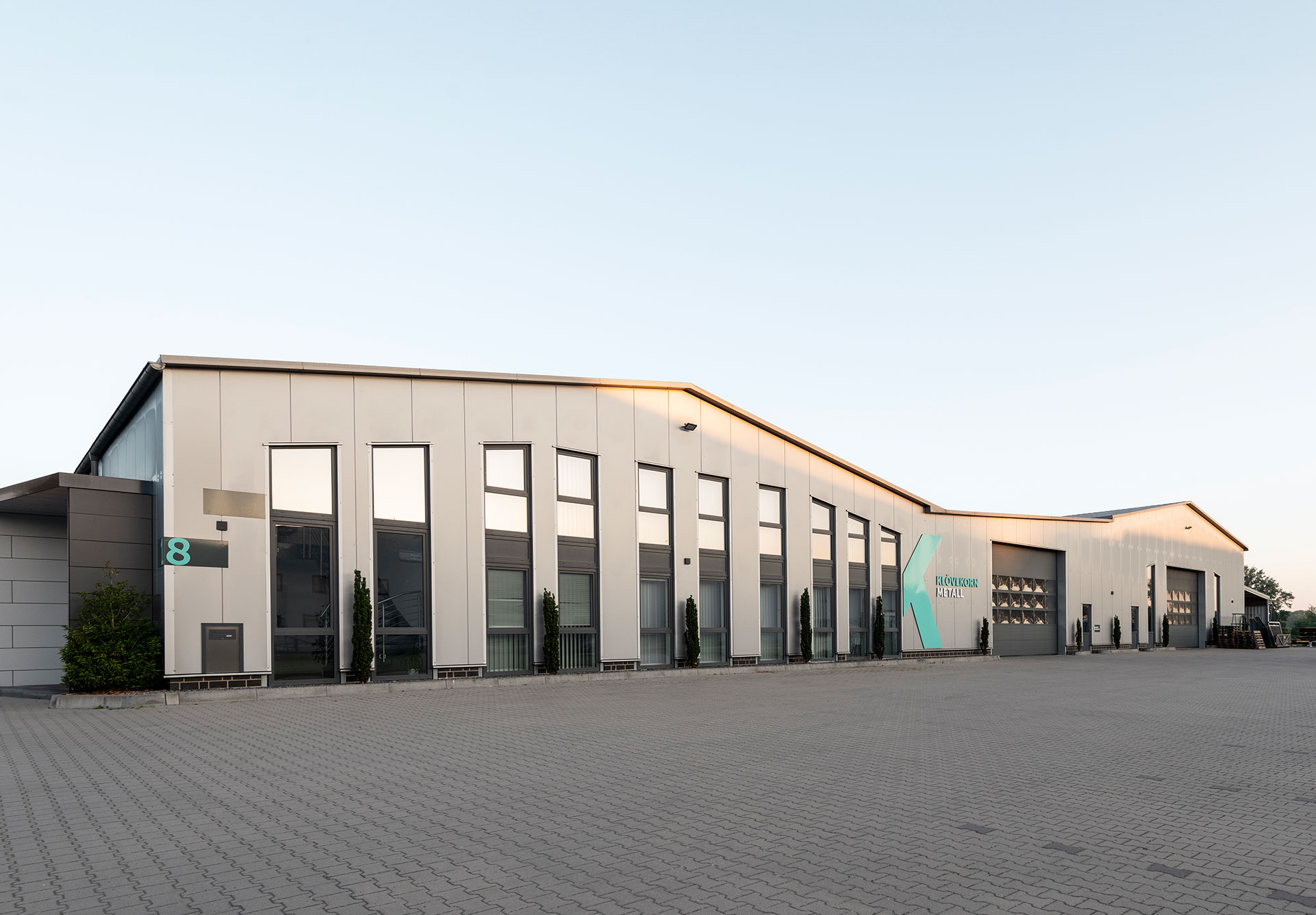Firmengebäude von Klövekorn Metall am Standort Nortrup